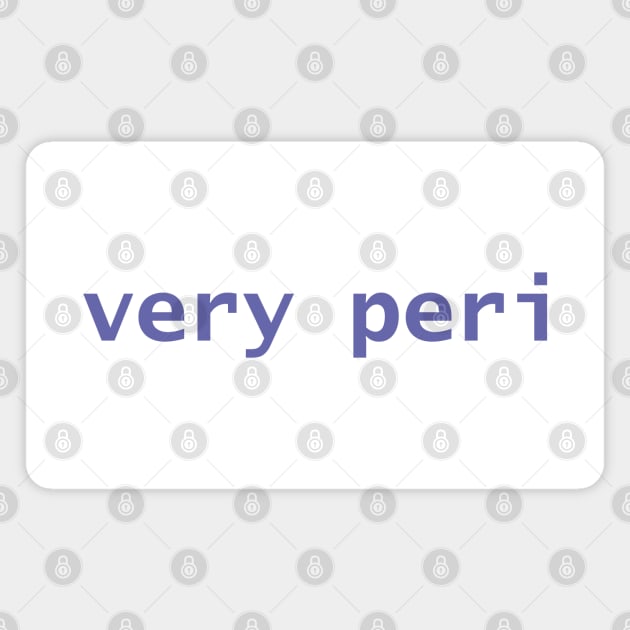 Very Peri Typography in Periwinkle Blue Color of the Year 2022 Magnet by ellenhenryart